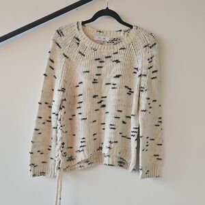 John+Jenn Cream and Black Knit Sweater